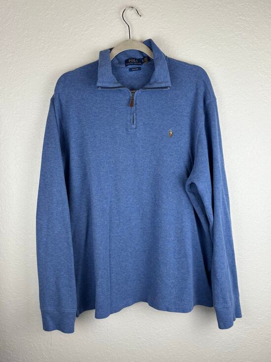 Polo by Ralph Lauren Other - Polo Ralph Lauren Estate Rib Quarter Zip Pullover Blue Men’s Medium